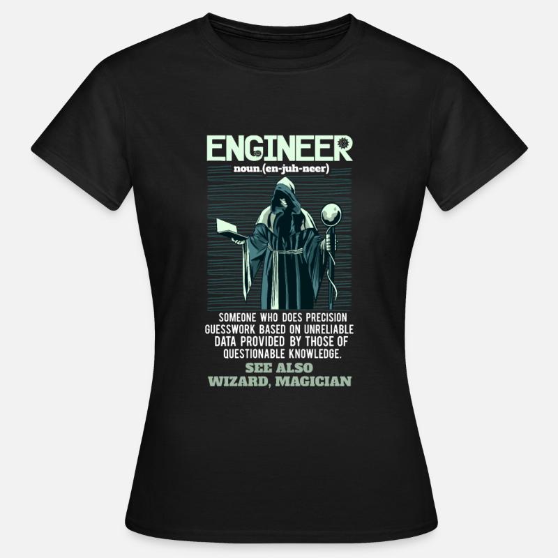 Engineer definition funny saying gift - Women's T-Shirt - black