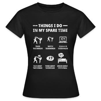 Cadeau de sport de loisirs de taekwondo - T-shirt Femme - noir - Devant - AI Model Female 172 dark (172cm)