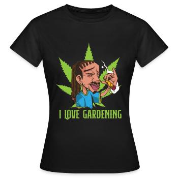 Cannabis hemp stoner gift - Women's T-Shirt - black - Front - AI Model Female 172 dark (172cm)