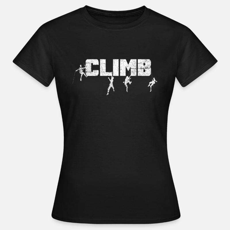 Klettern Kletterer Geschenk - Frauen T-Shirt - Schwarz