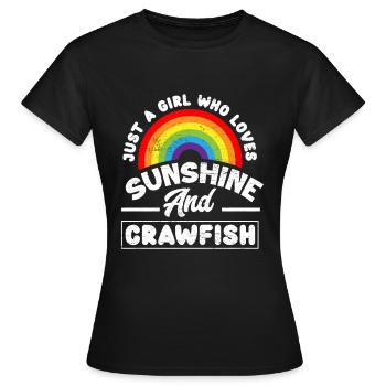 Fille femmes soleil Languste - T-shirt Femme - noir - Devant - AI Model Female 172 dark (172cm)