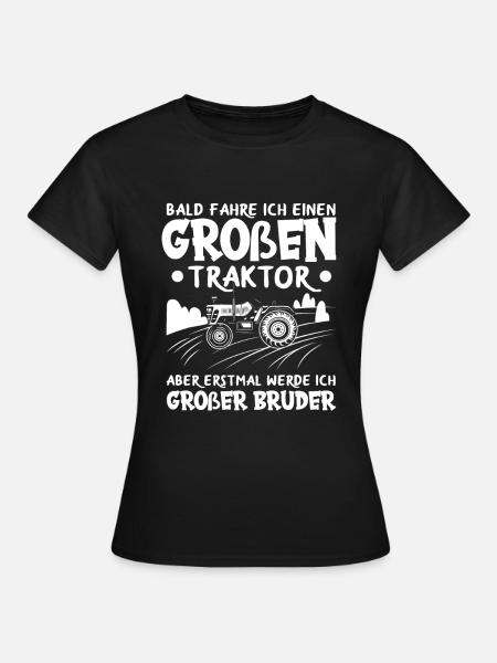 Ich Werde großer Bruder Traktor Sohn Geschenk - Frauen T-Shirt - Schwarz