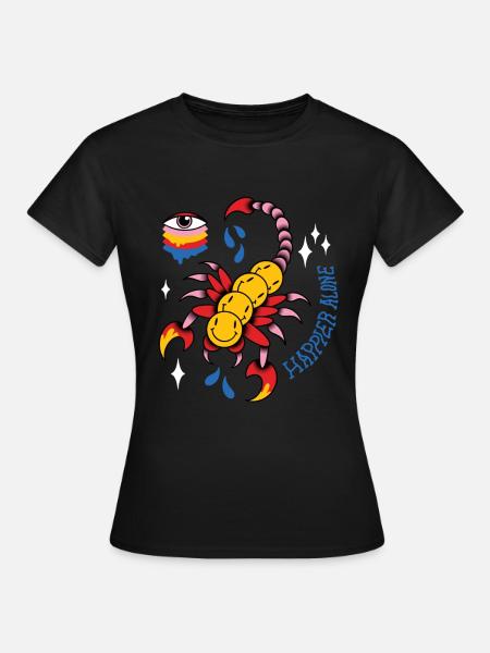 Trippy Tausendfüßler Tattoo - Frauen T-Shirt - Schwarz
