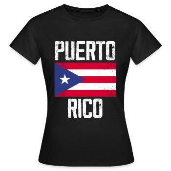 Puerto Rico - T-shirt Femme - noir - Devant - AI Model Female 172 dark (172cm)