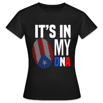 DNA Heimatland Puerto Rico - Frauen T-Shirt - Schwarz - Vorne - AI Model Female 172 dark (172cm)