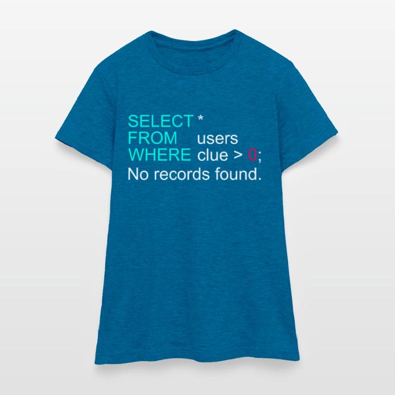 Datenbankdaten SQL Programmer Administration Frauen T-Shirt