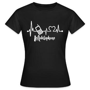 Battements de coeur - T-shirt Femme - noir - Devant - AI Model Female 172 dark (172cm)