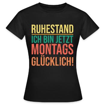 Ruhestand Pensionierung Abschiedsfeier Abschieds - Frauen T-Shirt - Schwarz - Vorne - AI Model Female 172 dark (172cm)