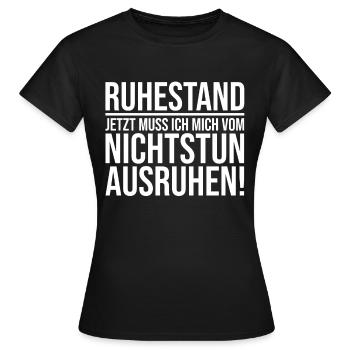 Ruhestand Pensionierung Abschiedsfeier Abschieds - Frauen T-Shirt - Schwarz - Vorne - AI Model Female 172 dark (172cm)