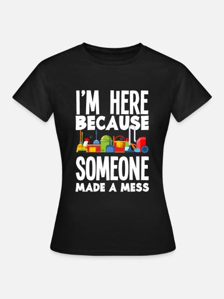Conciërge Schoonmaakster Dame Putzmann - Vrouwen T-shirt - zwart