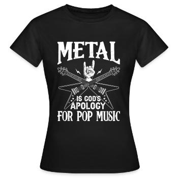 Metal Musiker Musik Gitarrist - Frauen T-Shirt - Schwarz - Vorne - AI Model Female 172 dark (172cm)