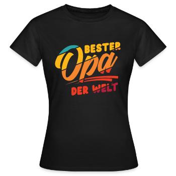 Bester Opa - Frauen T-Shirt - Schwarz - Vorne - AI Model Female 172 dark (172cm)