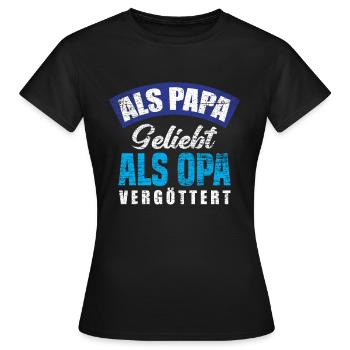 Opa Papa Bester Opa - Frauen T-Shirt - Schwarz - Vorne - AI Model Female 172 dark (172cm)