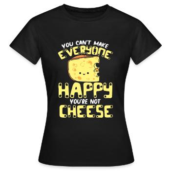 Fromage disant cadeau, amateur de fromage, amateur de fromage, fromage - T-shirt Femme - noir - Devant - AI Model Female 172 dark (172cm)