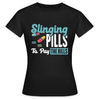 Apotheker Geschenk, Apotheke Pharmazie, Apotheker - Frauen T-Shirt - Schwarz - Vorne - AI Model Female 172 dark (172cm)
