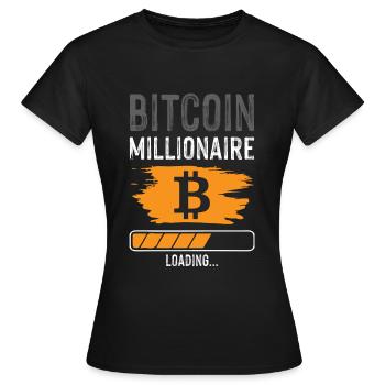 bitcoin Millionnaire - T-shirt Femme - noir - Devant - AI Model Female 172 dark (172cm)