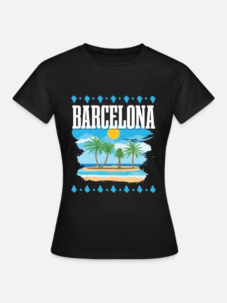 Barcelona - Frauen T-Shirt - Schwarz