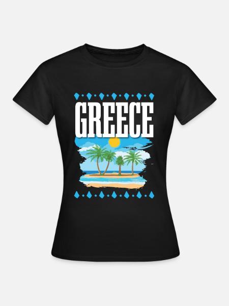 Greece - Frauen T-Shirt - Schwarz