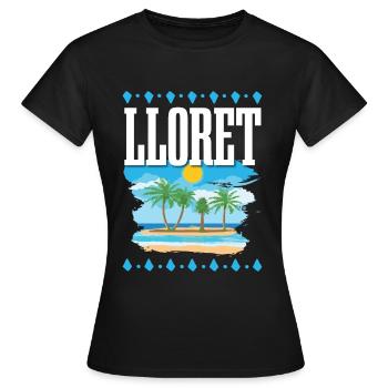 Lloret De Mar - T-shirt Femme - noir - Devant - AI Model Female 172 dark (172cm)
