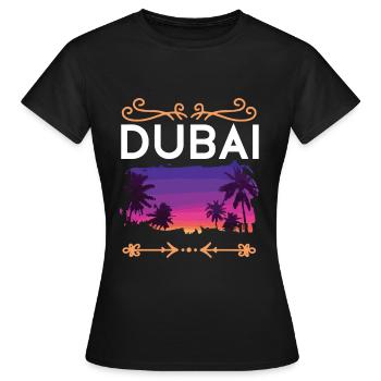 Dubai - Frauen T-Shirt - Schwarz - Vorne - AI Model Female 172 dark (172cm)