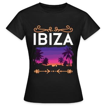 Ibiza - T-shirt Femme - noir - Devant - AI Model Female 172 dark (172cm)