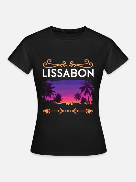 Lissabon - Frauen T-Shirt - Schwarz