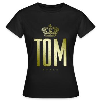 Tom - Frauen T-Shirt - Schwarz - Vorne - AI Model Female 172 dark (172cm)