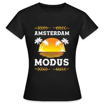 Amsterdam Modus - Frauen T-Shirt - Schwarz - Vorne - AI Model Female 172 dark (172cm)