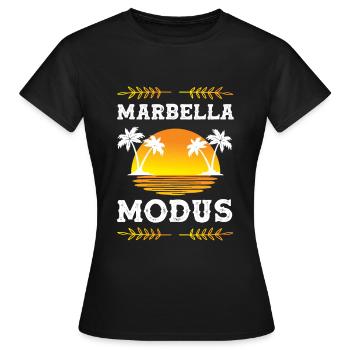 Marbella Mode - T-shirt Femme - noir - Devant - AI Model Female 172 dark (172cm)