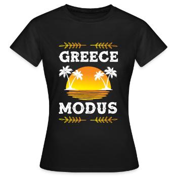Mode Grèce - T-shirt Femme - noir - Devant - AI Model Female 172 dark (172cm)