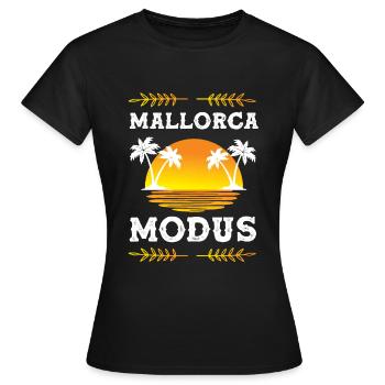 Mode Majorque - T-shirt Femme - noir - Devant - AI Model Female 172 dark (172cm)
