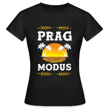 Prague Mode - T-shirt Femme - noir - Devant - AI Model Female 172 dark (172cm)