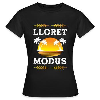 Lloret De Mar Modus - Frauen T-Shirt - Schwarz - Vorne - AI Model Female 172 dark (172cm)