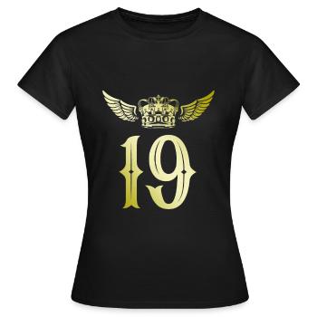 19 Couronne numérique - T-shirt Femme - noir - Devant - AI Model Female 172 dark (172cm)