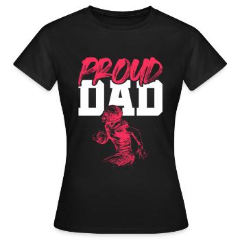 papa de football fier - T-shirt Femme - noir - Devant - AI Model Female 172 dark (172cm)