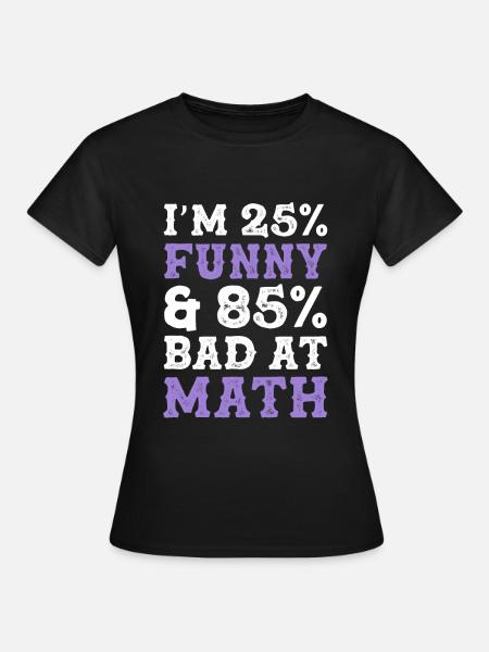 funny mathe mathematik - Dame-T-shirt - sort