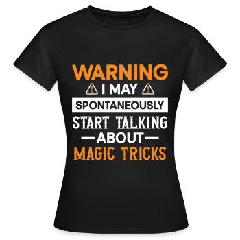 Magician Party Magic Tricks Performer Magician - Women's T-Shirt - black - Front - AI Model Female 172 dark (172cm)