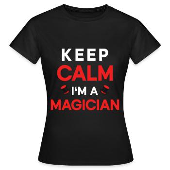 Magician Party Magic Tricks Performer Magician - Women's T-Shirt - black - Front - AI Model Female 172 dark (172cm)