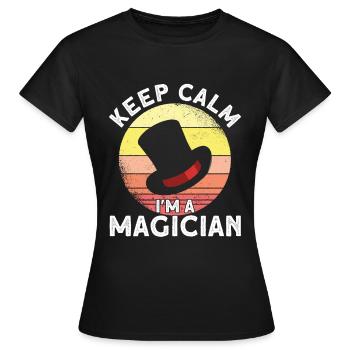 Magician Party Magic Tricks Performer Magician - Women's T-Shirt - black - Front - AI Model Female 172 dark (172cm)
