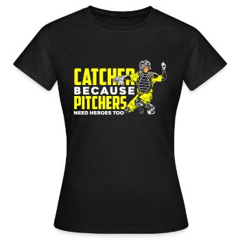 Baseballspieler - Frauen T-Shirt - Schwarz - Vorne - AI Model Female 172 dark (172cm)