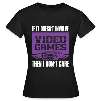 gamer video games - Frauen T-Shirt - Schwarz - Vorne - AI Model Female 172 dark (172cm)