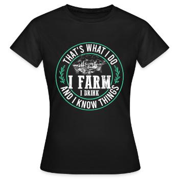 farm farmer - Frauen T-Shirt - Schwarz - Vorne - AI Model Female 172 dark (172cm)