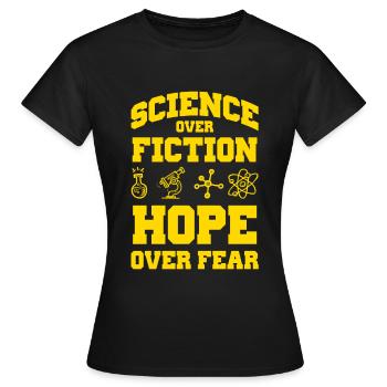science science espoir - T-shirt Femme - noir - Devant - AI Model Female 172 dark (172cm)
