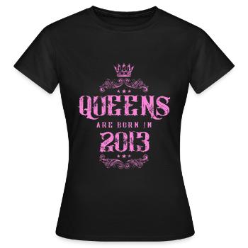 born in 2013 - Women's T-Shirt - black - Front - AI Model Female 172 dark (172cm)