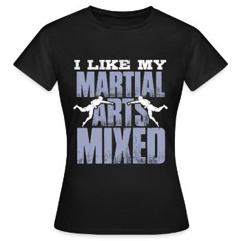 arts martiaux mma mixte - T-shirt Femme - noir - Devant - AI Model Female 172 dark (172cm)