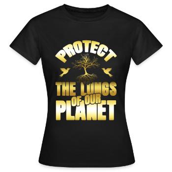 conservation de la nature protection de l’environnement - T-shirt Femme - noir - Devant - AI Model Female 172 dark (172cm)