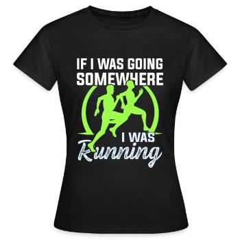 slogan de course - T-shirt Femme - noir - Devant - AI Model Female 172 dark (172cm)