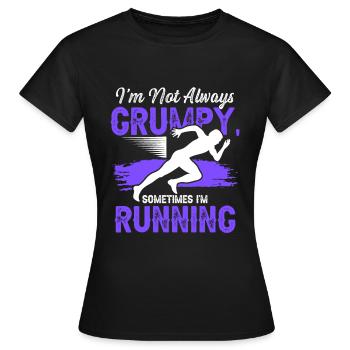 sport de course à pied - T-shirt Femme - noir - Devant - AI Model Female 172 dark (172cm)