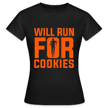 race for biscuits - Women's T-Shirt - black - Front - AI Model Female 172 dark (172cm)