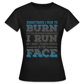 condition physique de la course - T-shirt Femme - noir - Devant - AI Model Female 172 dark (172cm)
